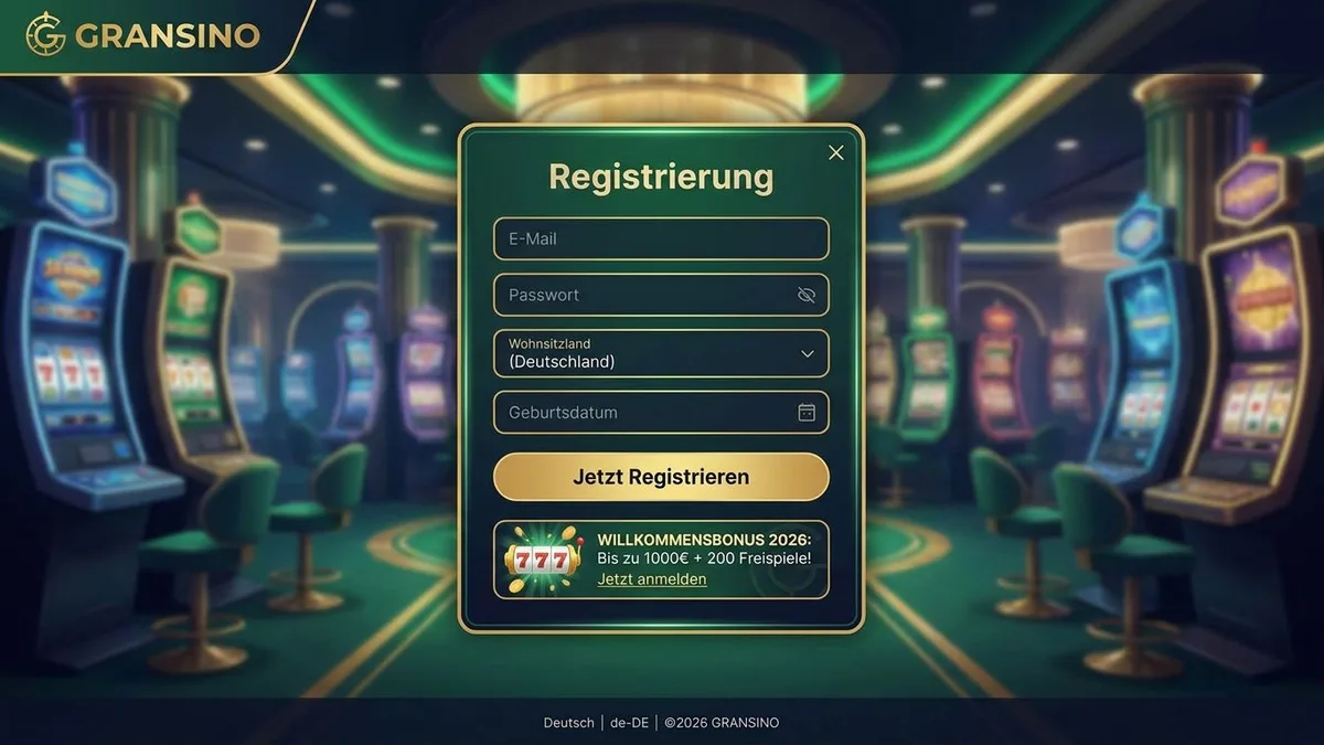 Mit Bonus registrieren